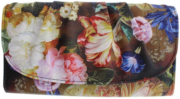 Kenneth Cole Reaction Floral Print Faux Leather Clutch Wallet