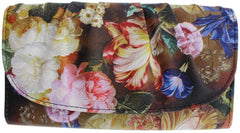 Kenneth Cole Reaction Floral Print Faux Leather Clutch Wallet