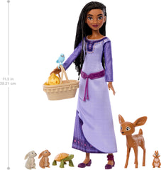 Mattel Disney Wish Woodland Animals of Rosas Asha Doll Set