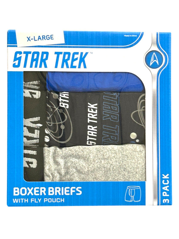 Briefly Stated Star Trek Men's Boxer Briefs – 3-Pack | Size XL