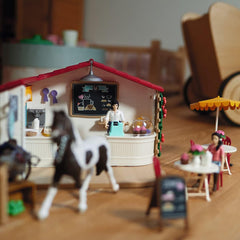Schleich Horse Club Rider Café 97-Piece Playset with Horse & Figures