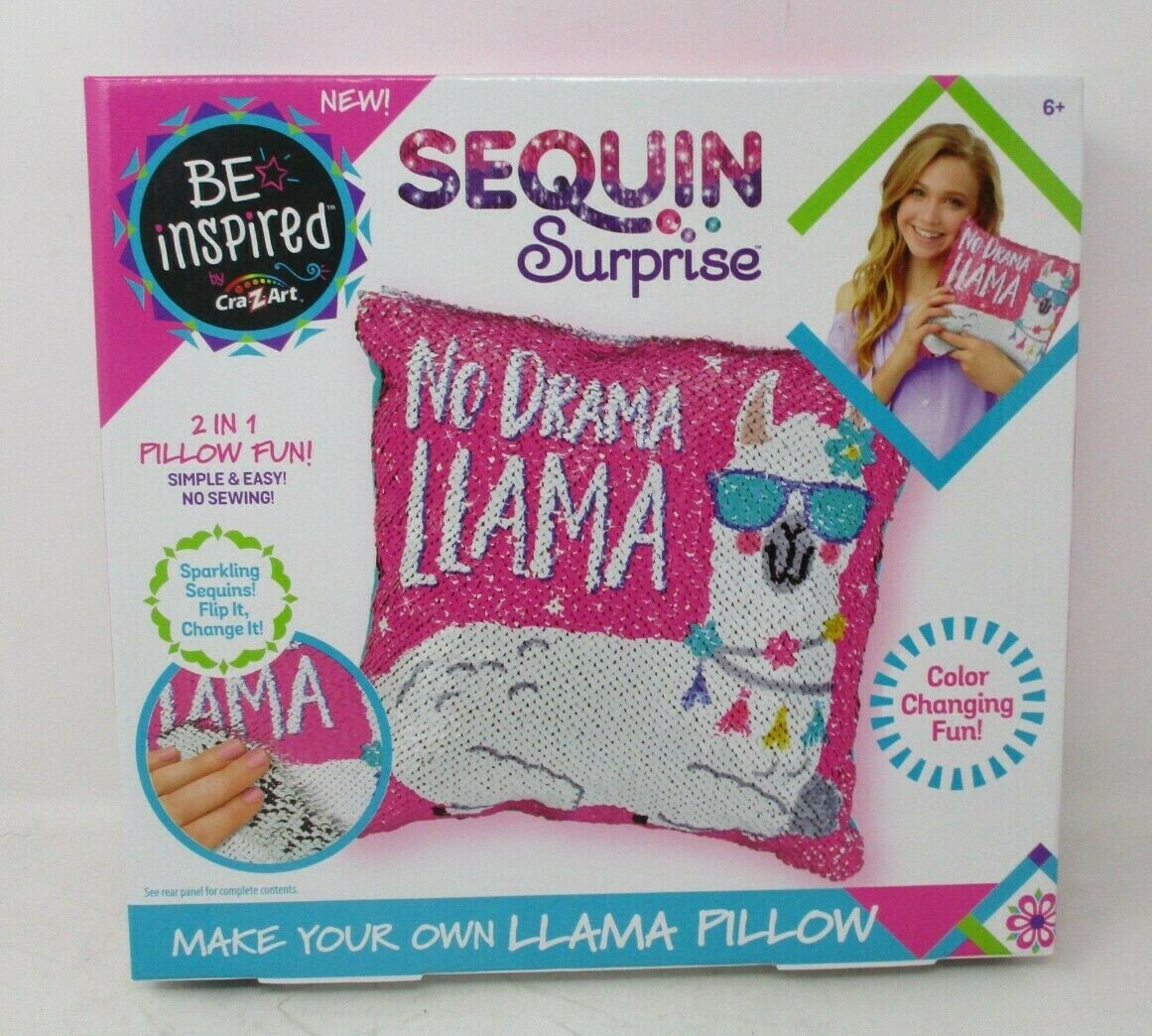 Cra-Z-Art Sequin Surprise Make Your Own Llama Pillow Kit