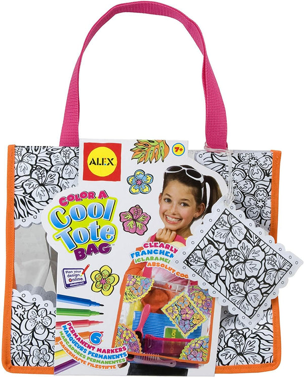 ALEX Toys Color A Cool Tote Bag with Markers & Luggage Tag