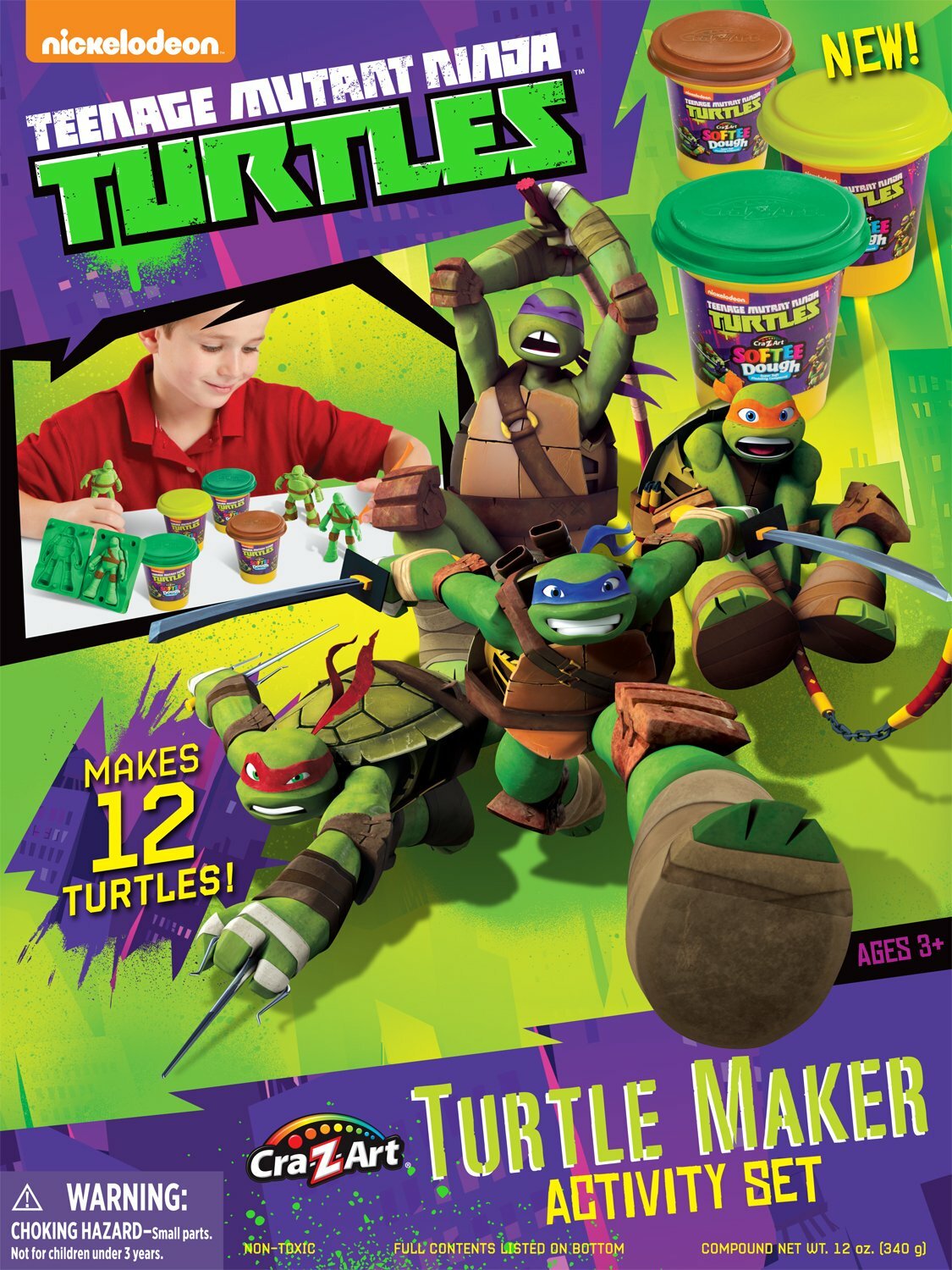 Tara Toy TMNT Mold N Paint Playset — Softee Dough Activity Set