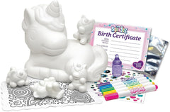 Shimmer 'n Sparkle Cra-Z Squeezies Unicorn Mommy & Babies Plush Kit
