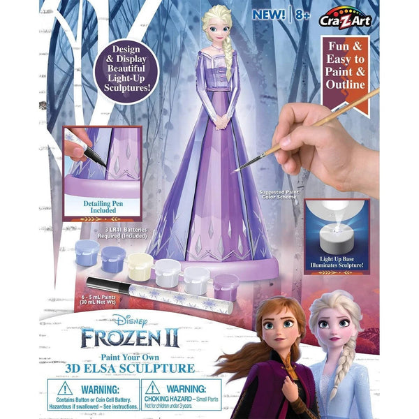 Cra-Z-Art Disney Frozen II Paint Your Own Light-Up Elsa 3D Sculpture