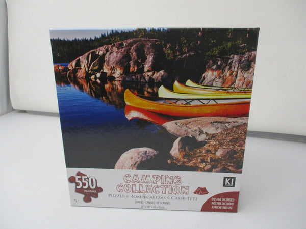 KI Puzzles 550-Piece Canoes Jigsaw Puzzle – Camping Collection