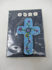 Demdaco Dark Blue Hope Journal – Beaded Cross Rustic Hardcover