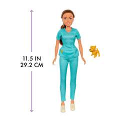 MGA Dream Ella Pet Vet Fashion Doll with Puppy & Scrubs Uniform
