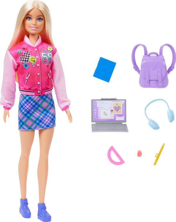 Barbie I Love School Doll & Accessories 7-Piece Set