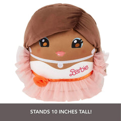 Barbie Cuutopia Plush Doll – 10-Inch Soft Pillow Figure in Peach Gown