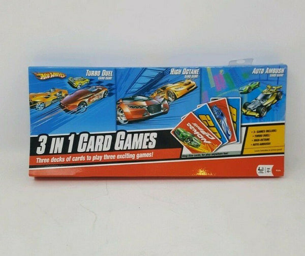 Hot Wheels 3-in-1 Card Games: Turbo Duel, High Octane & Auto Ambush