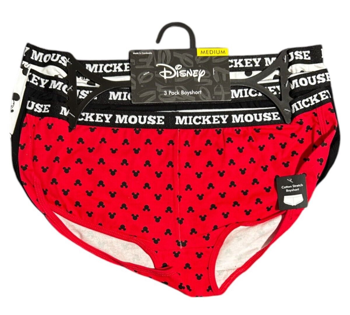 Mickey Mouse Boyshort Underwear 3-Pack | Medium