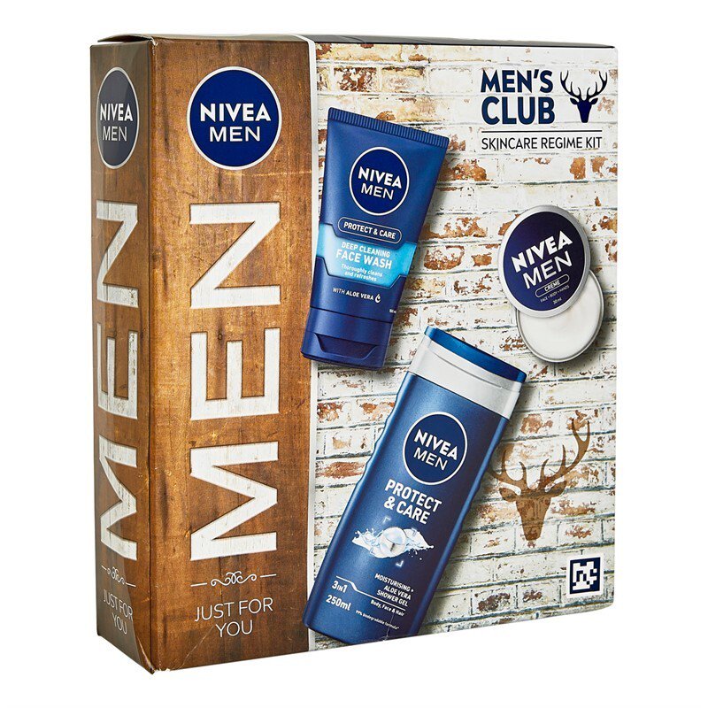 Nivea Men Club Skincare Gift Set – Shower Gel, Face Wash & Creme