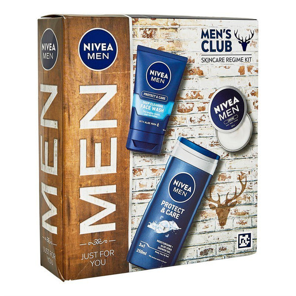 Nivea Men Club Skincare Gift Set – Shower Gel, Face Wash & Creme