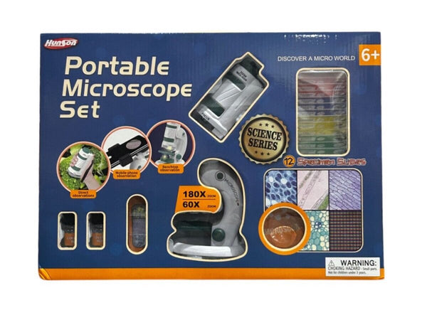 HunSon Portable Microscope Set – 60–180x Zoom for Kids & Explorers