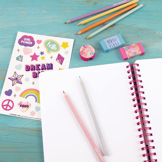 Make It Real 3C4G Tie Dye Pastel Sketchbook Set for Girls