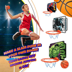 JA-RU Marvel Spider-Man Mini Basketball Hoop Set with Ball