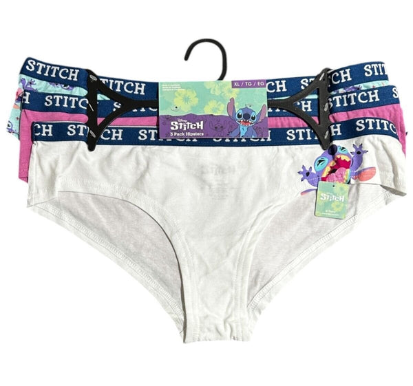 Disney Stitch Women's Hipster Underwear | 3-Pack | Size XL