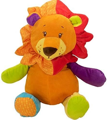 Gitzy 18-Inch Circus Plush Lion with Rattle & Crinkle