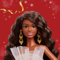 Barbie Happy Holidays 2025 Doll – Sparkling Festive Edition