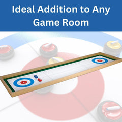 Meridian Point Tabletop Curling Game – Real Wood Indoor Game