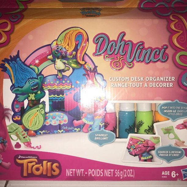 Play-Doh DohVinci Trolls Poppy's Crafting Kit – 3D Wall Art
