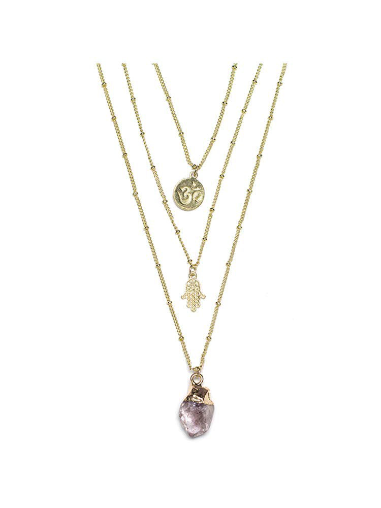 LaurDIY Mini Layered Necklace Kit – Purple DIY Jewelry Set