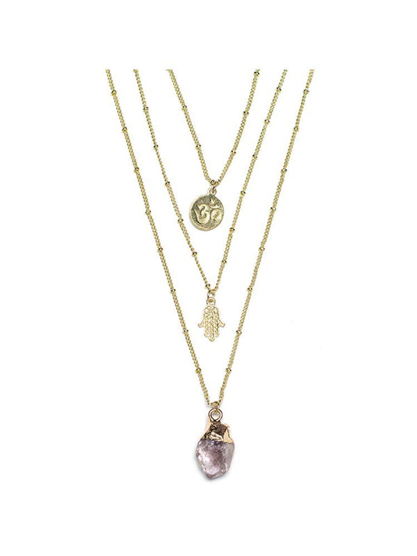 LaurDIY Mini Layered Necklace Kit – Purple DIY Jewelry Set