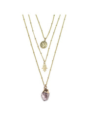 LaurDIY Mini Layered Necklace Kit – Purple DIY Jewelry Set