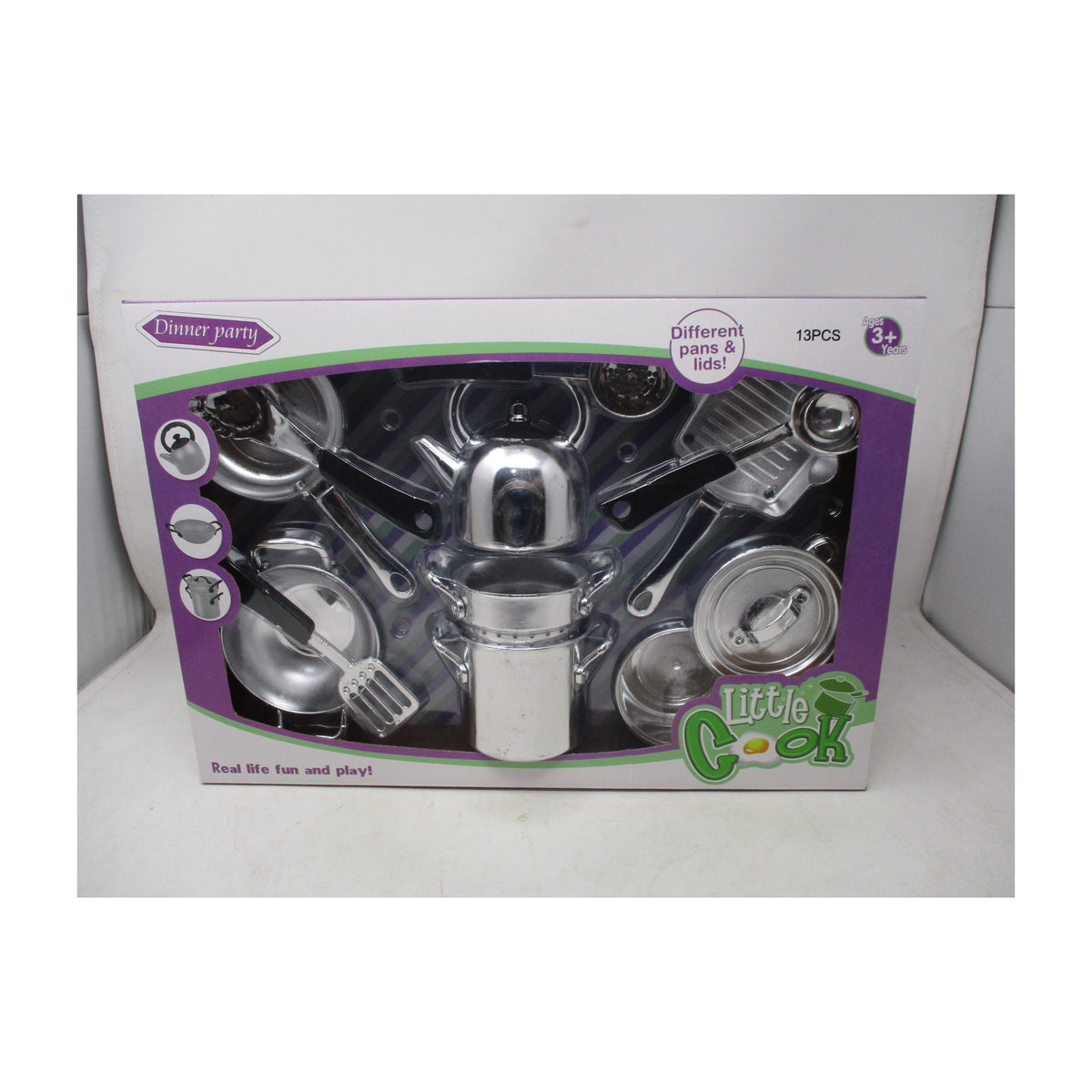 Little Cook Dinner Party Plastic Playset – 13 Pieces