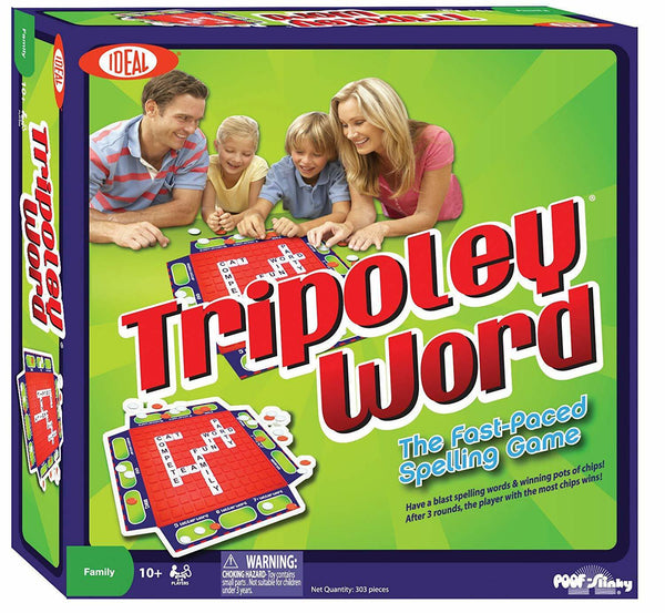 Ideal Tripoley Word Spelling Board Game for Family Game Night