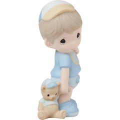 Precious Moments Oh Boy! Toddler & Teddy Bear Porcelain Figurine