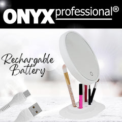 Onyx Professional 2-in-1 LED Vanity Mirror with Magnetic Hand Mirror