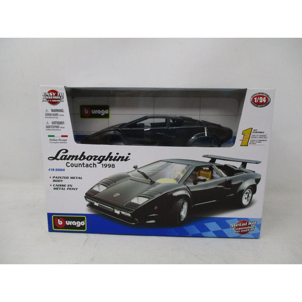Bburago Lamborghini Countach 1:24 Scale Model Kit – Matte Black