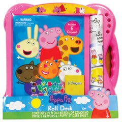 Peppa Pig Roll Desk Activity Set with Paper, Stickers & Crayons