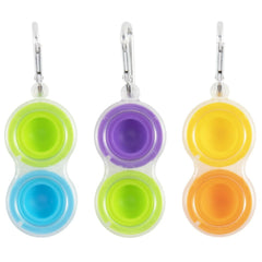Fat Brain Toys Simpl Dimpl Clear 3-Pack Popping Fidget Keychains
