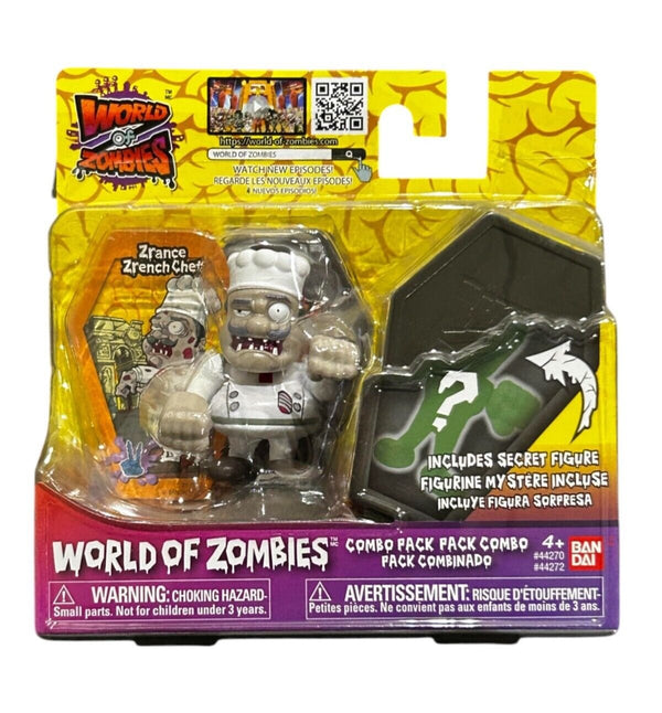 Bandai World of Zombies 2-Pack 2.5-Inch Figures Zrench Chef & Secret