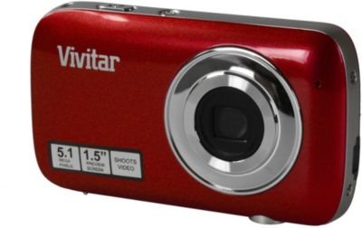 Vivitar 5.1MP Compact Digital Camera with 1.5" TFT Display – Red