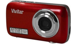 Vivitar 5.1MP Compact Digital Camera with 1.5" TFT Display – Red