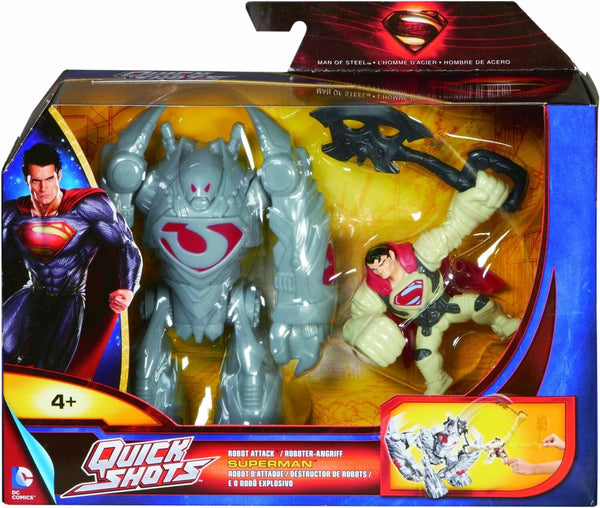 Mattel Quick Shots Robot Attack Battle Pack Action Figures with Launcher