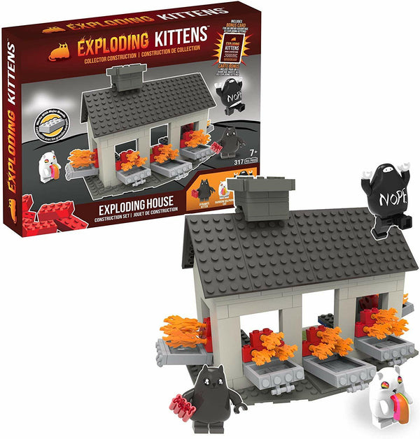 Basic Fun Exploding Kittens House Scene Building Set, 317 Pieces