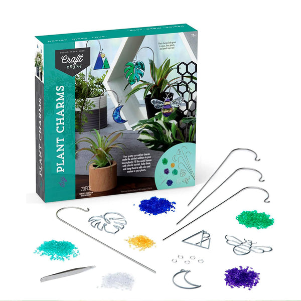 Craft Crush Plant Charms Kit – DIY Suncatcher Stakes, Makes 4