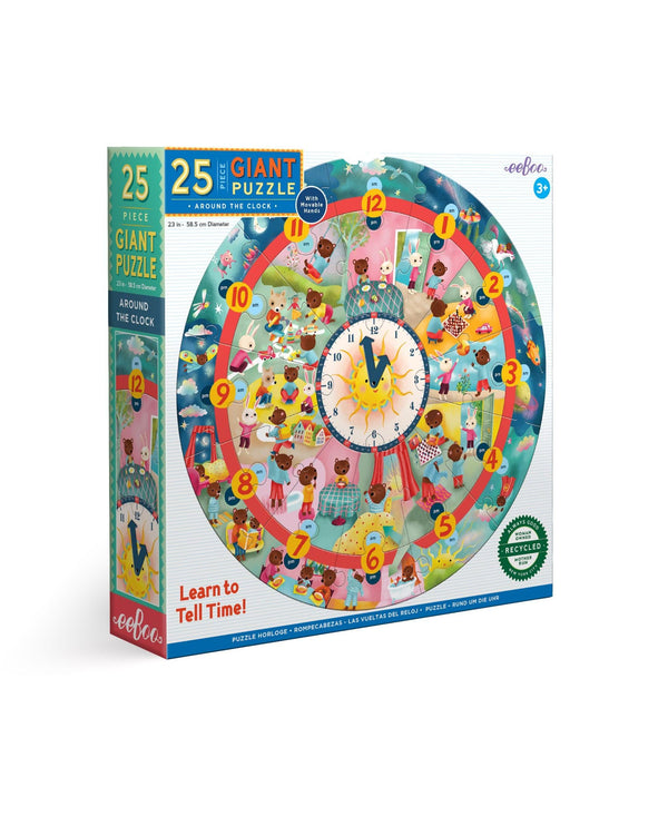 eeBoo Around The Clock Puzzle | Time-Telling Jigsaw for Kids