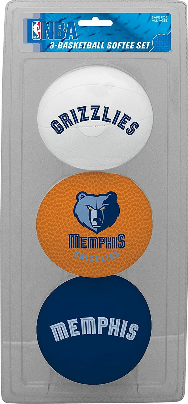 Rawlings NBA Memphis Grizzlies Kids Softee Basketballs Set of 3