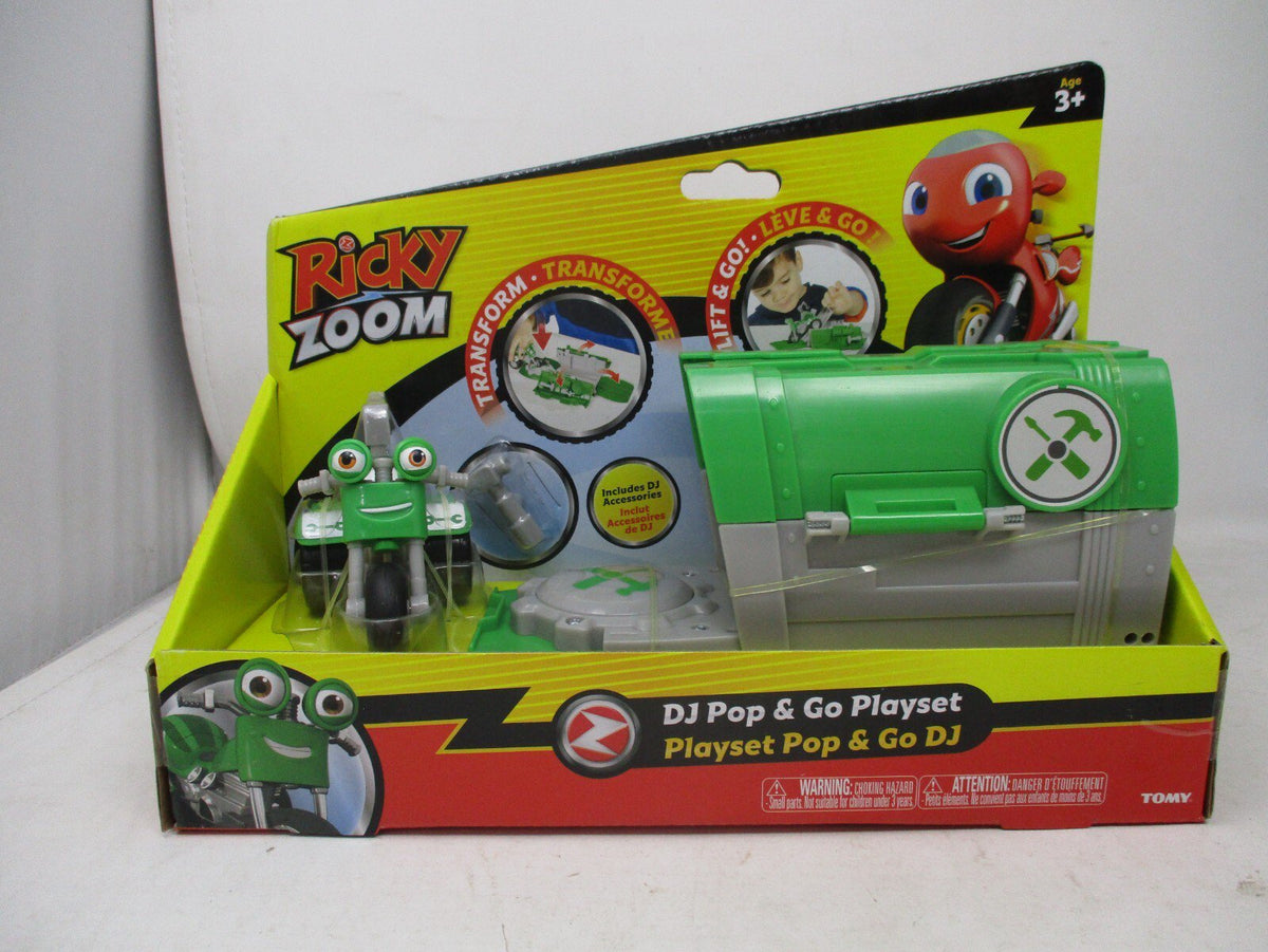 TOMY Ricky Zoom DJ Pop & Go Playset – Launch & Go Action