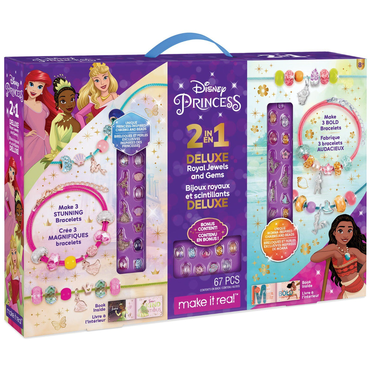 Make It Real Disney Princess 2-in-1 Deluxe DIY Jewels & Gems Kit