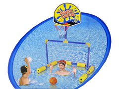 YUE GUAN 2-in-1 Water Sports Play Set – Soccer Goal & Basketball