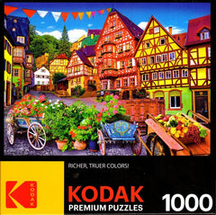 Kodak 1000-Piece European Town Jigsaw Puzzle – Vivid Color