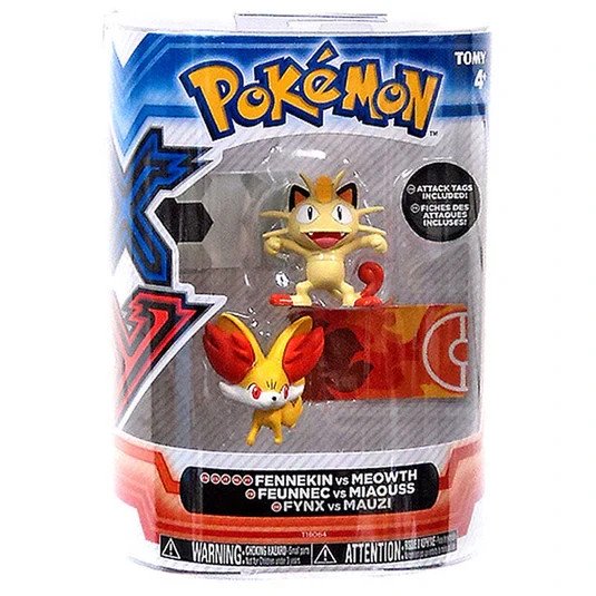 Pokémon Fennekin vs Meowth Small Figures 2-Pack